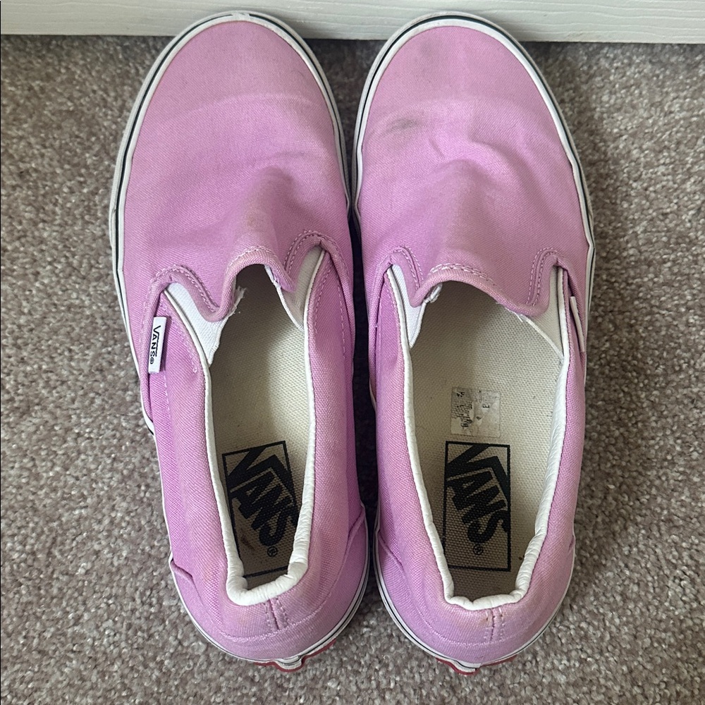 Pink Womens Slip On Vans- Size 8.5 - Picture 4 of 6